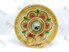 Yellow Gold Decorative Puja Plate Thali (pooja)